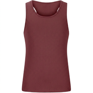 O-Neck Casual Plain Cotton Rib Tank <b>Top</b> <b>Women</b> Basic Summer Breathable Sleeveless <b>Tops</b> - Product Image 1