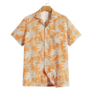 Camisa de talla grande tropical unisex, conjunto de vacaciones Hawaiano informal - Product Image 6