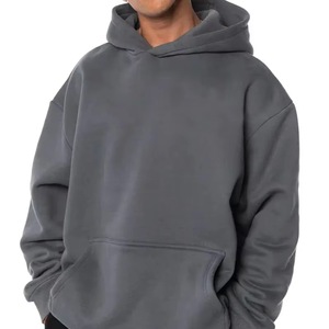 Sudadera con Capucha Unisex Extra Grande, Color Sólido, Felpa, Corte Regular Informal, para Otoño, con Bolsillos, Diseño Tejido - Product Image 5