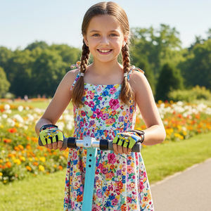 ถุงมือปั่นจักรยานเด็ก Navia Sports NS-KBG-0004 คุณภาพสูง ระบายอากาศได้ดี ซับเหงื่อ ป้องกันรังสียูวี แบบครึ่งนิ้ว ผลิตจากโพลีเอสเตอร์ - Product Image 2