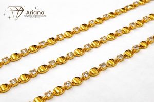 ARIANA Cadena de Cristal con Pedrería al por Mayor, Cadena Metálica Plateada y Dorada para la Fabricación de Joyería, Bolsos, Zapatos y Prendas - Product Image 6
