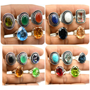 Mixed Gemstones <b>Ring</b> Lot / Bulk <b>rings</b> /Handmade Jewelry / Wholesale <b>Ring</b> / Mixed <b>Sizes</b> and <b>Adjustable</b> - Product Image 4