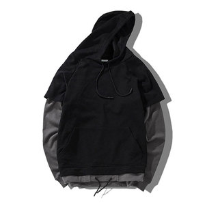 Men Oversized Hooded Sweatshirt Raglan Sleeve Solid Color Cotton French Terry Casual Autumn Wear - Product Image 1
