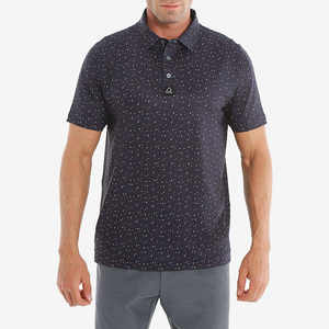 Polo de Golf para Hombre con Estampado de Micro-Puntos, Estilo Smart-Casual, Manga Corta, Corte Entallado, Color Gris, Verde y Blanco, Ropa HD 2026 - Product Image 2