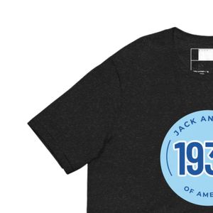 T-shirt unisexe bleu à motif noir, col rond, en coton doux, manches courtes, décontracté, mode quotidienne, streetwear - Product Image 5