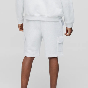 Pantalones Cortos Cargo Blancos para Hombre con Estampado de Logotipo de Llama, Cintura con Cordón Ajustable, Estilo Bermuda Casual, 100% Algodón Transpirable, Diseño con Bolsillos - Product Image 2