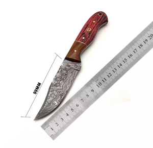 Couteau de survie et de chasse multi-usage en acier Damas à lame fixe, qualité supérieure, vente en gros, personnalisable OEM/ODM - Product Image 6