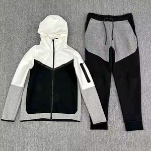 Survêtements slim pour hommes en molleton technique avec poches latérales, ensemble de jogging en molleton technique, survêtement d'hiver en molleton - Product Image 5