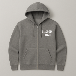 Fabricant de sweats à capuche zippés en molleton 100 % coton de haute qualité, faible MOQ, commandes en gros, 80/20 respirant, lourd, durable, streetwear - Product Image 2