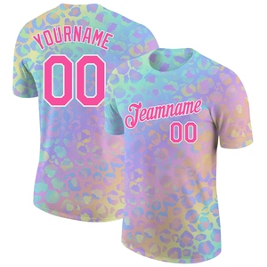 Camiseta Deportiva 3D Aqua-Negro con Estampado Tie Dye Personalizado, la Más Vendida en la Industria, Venta al Por Mayor Directa - Product Image 3