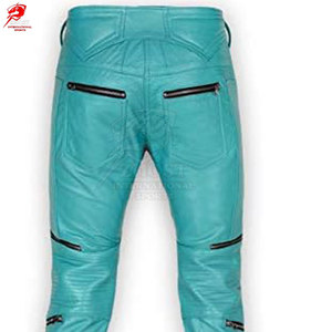 กางเกงหนังผู้ชายคุณภาพสูง ดีไซน์ยืดหยุ่น สวมใส่สบาย เหมาะสำหรับขี่มอเตอร์ไซค์และสวมใส่ลำลอง - Product Image 5
