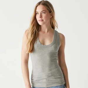 Camiseta sin mangas de punto con cuello redondo para mujer, talla grande, estilo casual de verano, diseño cómodo que realza las curvas, OEM - Product Image 3