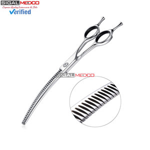 Reusable Eco-Friendly Durable <b>Dog</b> Pet Hair Thinning <b>Scissors</b> Curved Professional Veterinary Grooming Shears Stainless Steel - Product Image 5