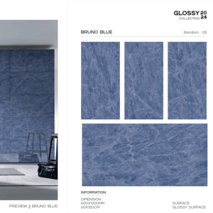 Azulejo de Porcelana Brillante Exclusivo 600x1200, Formato Grande, Superficie Pulida Premium, para Paredes y Pisos, Uso Interior y Exterior Moderno - Product Image 1