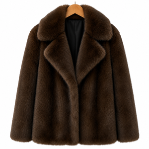 เสื้อโค้ทปาร์ก้าขนสุนัขจิ้งจอกสำหรับผู้หญิง มีฮู้ด สีพื้น แขนยาว อุ่นสบายสำหรับฤดูหนาว พร้อมปกเสื้อที่ถอดออกได้ - Product Image 4