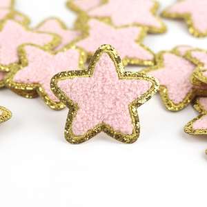 Custom Star Shape Embroidered Patch Iron On Sew On Nonwoven Felt Glitter Applique for Clothing Hat Bag Jacket Backpack fabric - Product Image 6