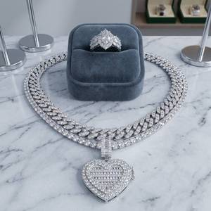 Iced Out Bling Diamond Tennis Premium Luxury Diamond Cuban Chain <b>for</b> Daily Fashion Hip Hop Ice <b>Men</b> Women Gold and <b>Silver</b> chain. - Product Image 1