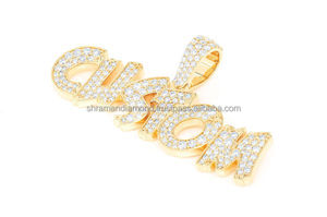 จี้ห้อยคอแบบกำหนดเองสุดเทรนดี้ เงินแท้ 925 ชุบโรเดียม ประดับเพชรแบบ Iced Bling พร้อมตัวอักษรชื่อสั่งทำได้ เพชรเลี้ยงในห้องปฏิบัติการ สร้อยคอฮิปฮอปสำหรับทุกเพศ - Product Image 6