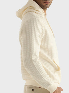 Sweat-shirt à capuche pour homme de qualité supérieure, personnalisé OEM, en mélange de coton, pull-over uni, sweat-shirt d'hiver respirant de qualité supérieure - Product Image 2