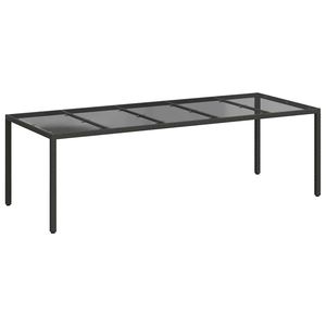 โต๊ะสวนหวายเทียมสีดำสนิท 98.43 x 39.37 x 29.53 นิ้ว ชุดโต๊ะสวน - Product Image 2