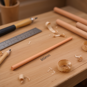 Varilla Redonda de Madera Ilan de 14 mm x 860 mm para Manualidades y Proyectos de Bricolaje - Product Image 3