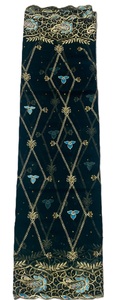 Hiyab Étnico Indio de Chifón con Estampado Floral Digital y Bordado, Pañuelo Tradicional para Cubrir la Cabeza de Mujer, Multicolor - Product Image 3