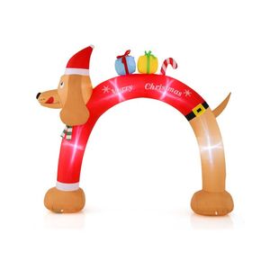 Arco Navideño Inflable de 8 Pies con Diseño de Dachshund Iluminado, Decoración Navideña para Jardín Exterior con Soplador de Aire - Product Image 2