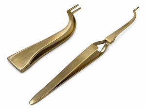 Pince de maintien pour tubes buccaux orthodontiques, finition dorée, forceps angulaire pour procédures de collage dentaire - Product Image 6
