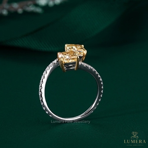 Bague de luxe en diamant de laboratoire taille coussin, clarté VVS2-VS2, or 9k 10k 14k 18k, bijoux fins, cadeau d'anniversaire ou de fiançailles - Product Image 3