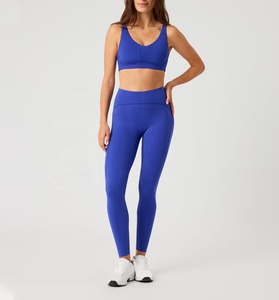 Conjunto de Dos Piezas de Yoga para Mujer, Sujetador Deportivo Transpirable, Leggings, Ropa Deportiva para Gimnasio - Product Image 1