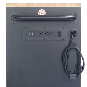 Armoire à outils en acier noir mat avec revêtement en poudre, 7 tiroirs, 76 cm, avec poignées noires, pour la famille - Product Image 5