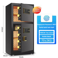 Großer Smarter Fingerabdruck-Safe aus Stahl mit Versteckten Doppeltüren für Mehrfachzugriff – Sicherer Stauraum für Zuhause, Hotel & Büro