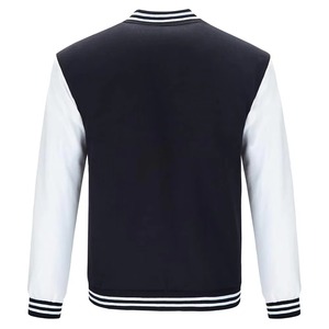 Hot Selling New Design <b>Men</b> Varsity <b>Jackets</b> Good Manufacturing Bulk Quantity Solid Color Winter <b>Jacket</b> Stand Collar Canvas - Product Image 3
