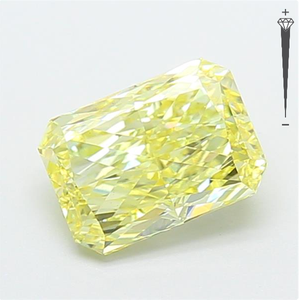 Diamant de laboratoire CVD certifié IGI, taille Radiant, 1,54 carats, couleur Jaune Fantaisie, clarté VS1, LG 791626457, ROYAL GEMS pour bijoux - Product Image 3