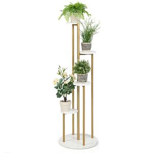 48.5 Inch 4-Tier Metal Plant Stand <b>Wall</b> & <b>Display</b> Shelves - Product Image 1