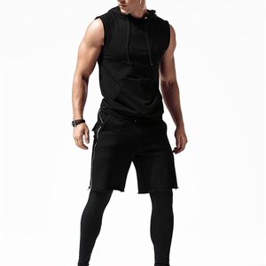 Wholesale Custom <b>Hoodie</b> Quick Dry Men's Vest Gym <b>Workout</b> Sleeveless <b>Hoodie</b> Blank Men's <b>Hoodie</b> - Product Image 6