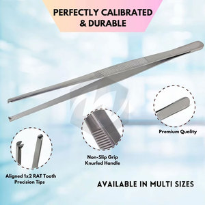 Premium 8-Inch Dissecting Tweezers 1x2 <b>Rat</b> Tooth Jaws Surgical Grade Stainless Steel Tissue Thumb Forceps Medic Instruments - Product Image 3