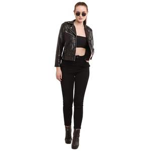 Chaqueta de cuero moderna para mujer con forma refinada, cómoda de usar, material suave y un aspecto exterior elegante, genuina, al mejor precio. - Product Image 6