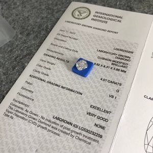 Diamant de laboratoire CVD taille coussin 4,01 carats G VS1 certifié GIA, excellente taille, diamant non monté pour la fabrication de bijoux - Product Image 6