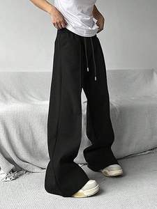 กางเกงจ็อกเกอร์ทรงขาบานคุณภาพสูงปี 2026 สไตล์ Y2K สำหรับผู้ชาย กางเกงสเวตแพนท์ทรงขาบานพิมพ์ลายโลโก้แบบพัฟ กางเกงคาร์โก้ขายาวสำหรับผู้ชาย - Product Image 2