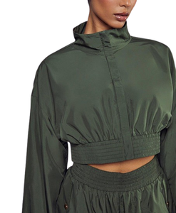 Ensemble de survêtement coupe-vent brodé d'été de haute qualité pour femme – Veste sport élégante grande taille décontractée personnalisable - Product Image 4