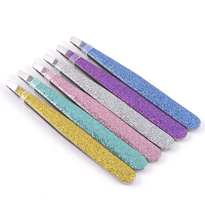 1 pièce Pince à épiler oblique en acier inoxydable de haute qualité pour sourcils, nez et visage, outil de mise en forme des sourcils - Product Image 1