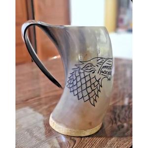 Cheap Price Eco-Friendly Handmade Waterproof Modern Antique Viking Buffalo Horn Tankard Drinking Natural Crafts Champagne Beer - Product Image 4