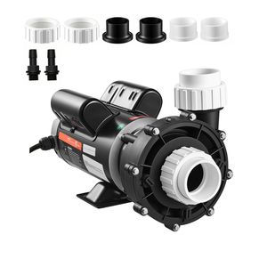 Bomba para SPA de 3 HP, Bomba para Jacuzzi de 2 Velocidades, Marco 48, Puerto de 1.5" y 2", 230V, 190 GPM (alta velocidad), 90 GPM (baja velocidad), Rotación de 90 Grados - Product Image 1