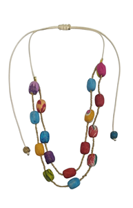 Collar de Perlas de Imitación en Forma de Bola, Estilo Bohemio, Multicapa, Colorido, para Mujer, Cadena Chapada en Oro, Accesorio de Moda Hecho a Mano - Product Image 2