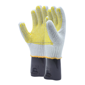 Cómodos guantes de seguridad de algodón blanco con lejía antiestático, antiimpacto, punteado antideslizante para uso máximo agrícola Industrial - Product Image 6