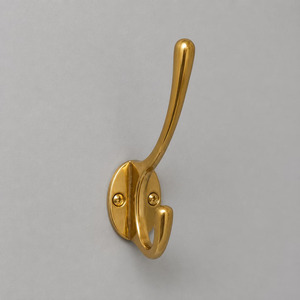 SHUBHAM Gancho Doble de Pared de Latón Dorado, Perchero Montado en Pared para Baño, Entrada, Dormitorio - Product Image 2