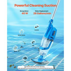 Pulitore Portatile Senza Fili per Spa con Aspirazione da 26 GPM, Ricaricabile, per Pulizia Profonda di Vasche Idromassaggio - Product Image 2