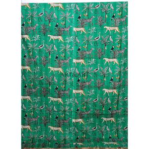 Couvre-lits Kantha tendance, modernes, vintage, ethniques, anciens, traditionnels, 100% coton, écologiques, faits à la main, imprimés, pour la maison, l'hôtel. - Product Image 1