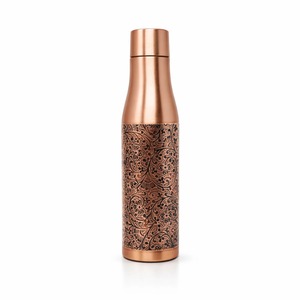 Bouteille d'eau en cuivre à double paroi, design oriental, unisexe, pour la randonnée, le camping et les voyages, 20 oz, avec bouchon à vis. - Product Image 3